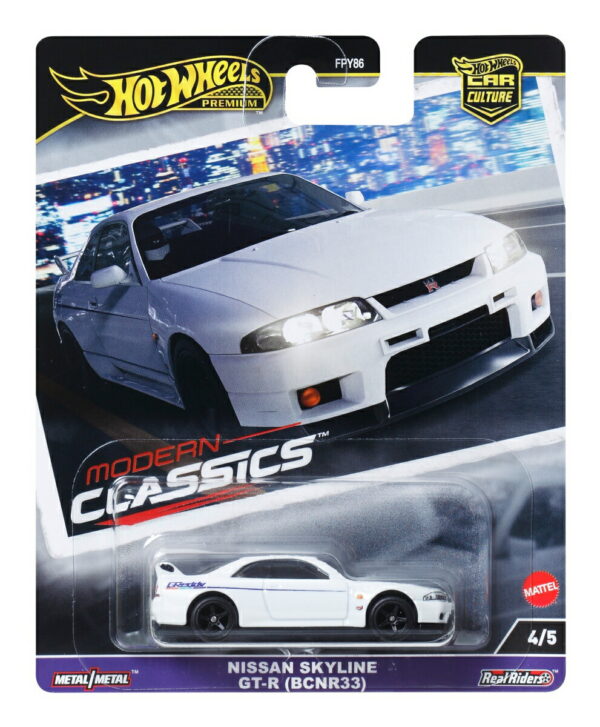 0194735186792_4.jpg Hot Wheels Premium Modern Classics Nissan Skyline GT-R (BCNR33), white 4/5