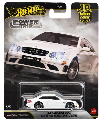 HotWheels Premium Car Culture Power Trip 2008 Mercedes Benz CLK63 Black Series