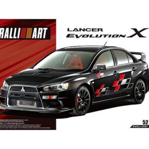 Aoshima 2007 Mitsubishi Lancer Evolution X Ralliart, plastic modelkit