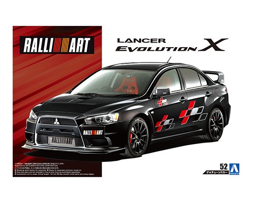 24830_rd.jpg Aoshima 2007 Mitsubishi Lancer Evolution X Ralliart, plastic modelkit