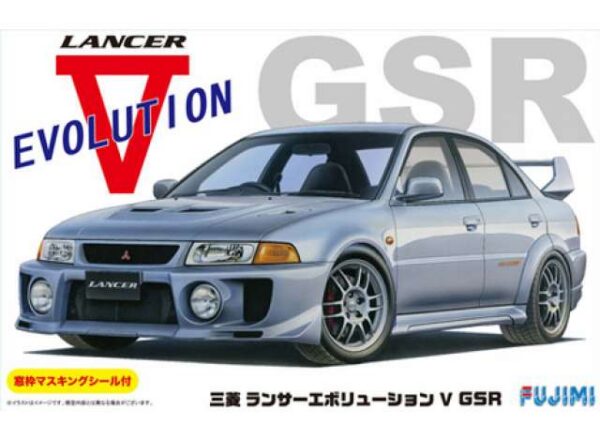 254190_1_lg.jpg 1998 Mitsubishi Lancer Evolution V GSR w/ Window Frame Masking , plastic modelkit.