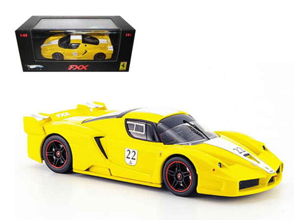 Hot Wheels Elite 2006 Ferrari FXX, yellow with white stripe (Limited Edition)