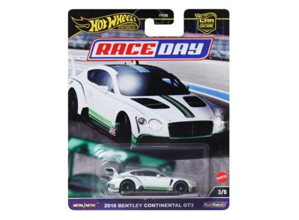 Hot Wheels Premium Car Culture Race Day - 2018 Bentley Continental GT3, white/green
