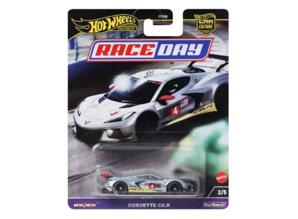 Hot Wheels Premium Car Culture Race Day - Corvette C8.R #4, grey/yellow