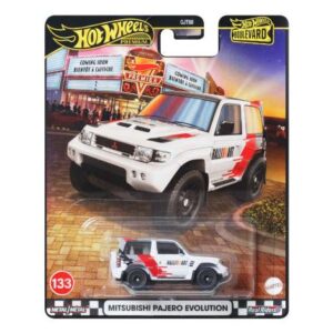 Hot Wheels Premium 2025 Boulevard Mitsubishi Pajero Evolution, white/red