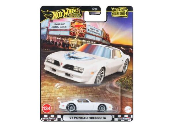 342689_3_lg.jpg Hot Wheels Premium 2025 Boulevard 1977 Pontiac Firebird TA, white