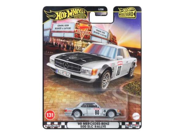 Hot Wheels Premium 2025 Boulevard 1980 Mercedes Benz 500 SLC Rallye, silver