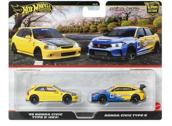 1999 Honda Civic Type R (EK9) & Honda Civic Type R *Premium 2-pack*, yellow/blue
