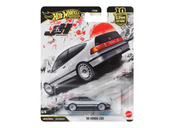 Hot Wheels Premium Car Culture Japan Historic 1988 Honda CRX, silver