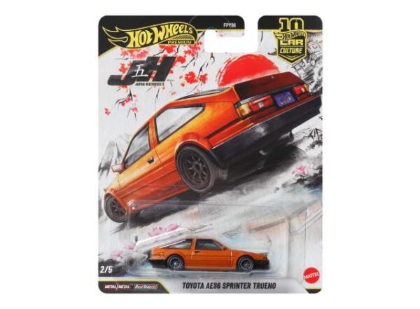 Hot Wheels Premium Car Culture Japan Historic Toyota AE86 Sprinter Trueno, red