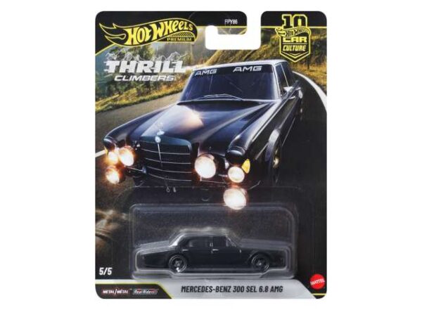Hot Wheels Premium Car Culture Thrill Climbers Mercedes-Benz 300 SEL 6.8 AMG, black