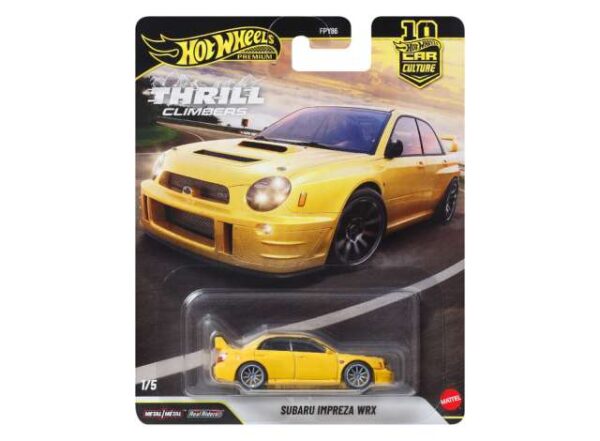 Hot Wheels Premium Car Culture Thrill Climbers Subaru Impreza WRX, yellow