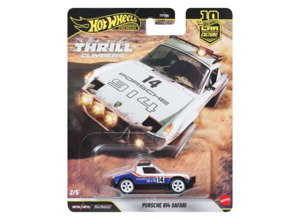 Hot Wheels Premium Car Culture Thrill Climbers Porsche 914 Safari (chassis con), white/blue/red