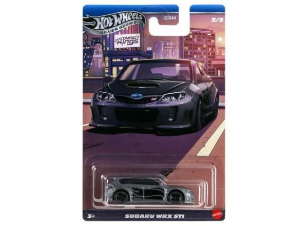 Hotwheels Compact Kings Subaru Impreza WRX, silver/black