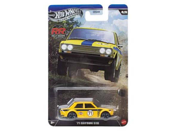 Hotwheels Rally Racers 1971 Datsun 510, yellow