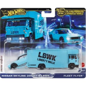 3d930595-4db5-4333-b48c-10579e97ad63.jpg Hotwheels Premium Team Transport Fleet Flyer & Nissan Skyline 2000GT-R LBWK