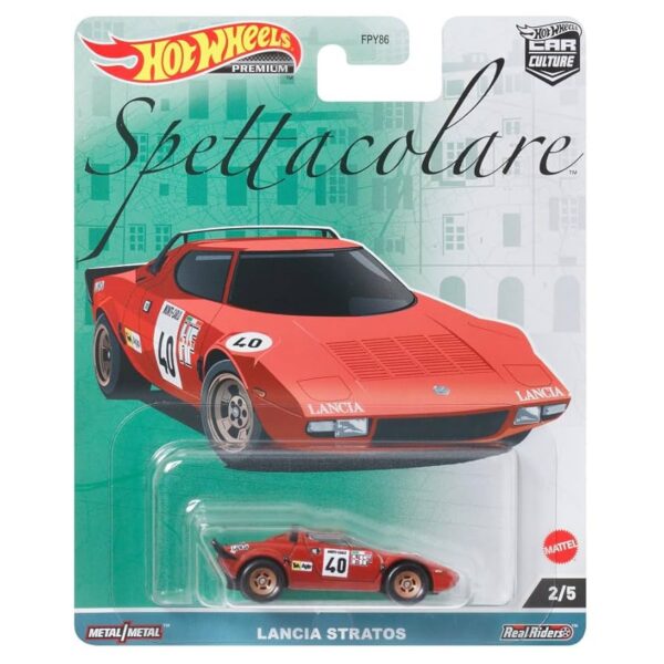Hot Wheels Premium Spettacolare (Italian Cars), Car Culture - Lancia Stratos, red