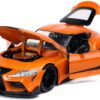 711urY4RC8L._AC_SL1500_.jpg 2020 Toyota Supra F&F F9, Orange/Black 1/24
