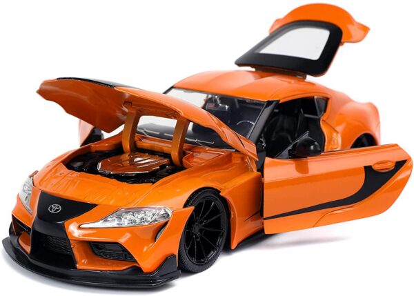 711urY4RC8L._AC_SL1500_.jpg 2020 Toyota Supra F&F F9, Orange/Black 1/24