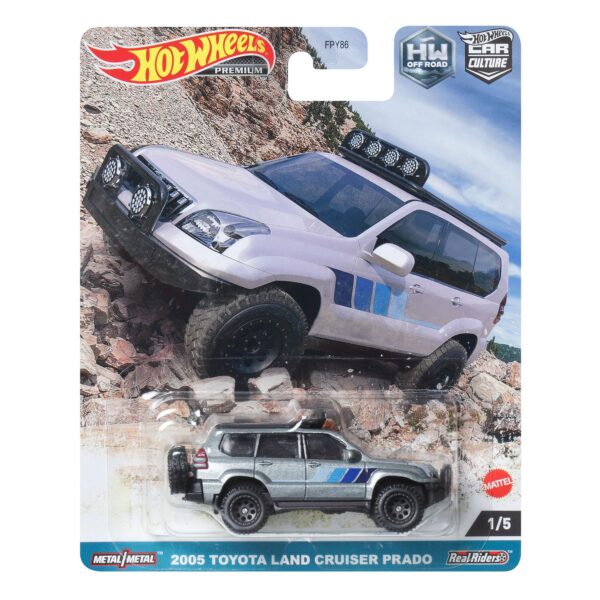 Version 1.0.0 Hot Wheels Premium 2005 Toyota Land Cruiser Prado, silver 1/5