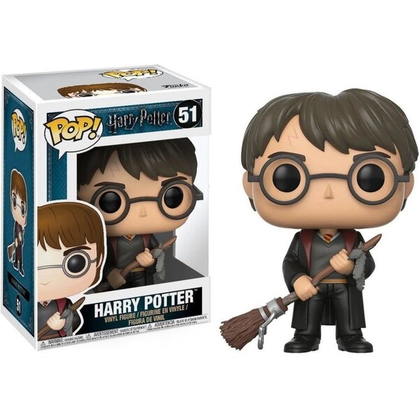 Harry Potter POP! Movies Vinyl Figure Harry with Firebolt & Feather