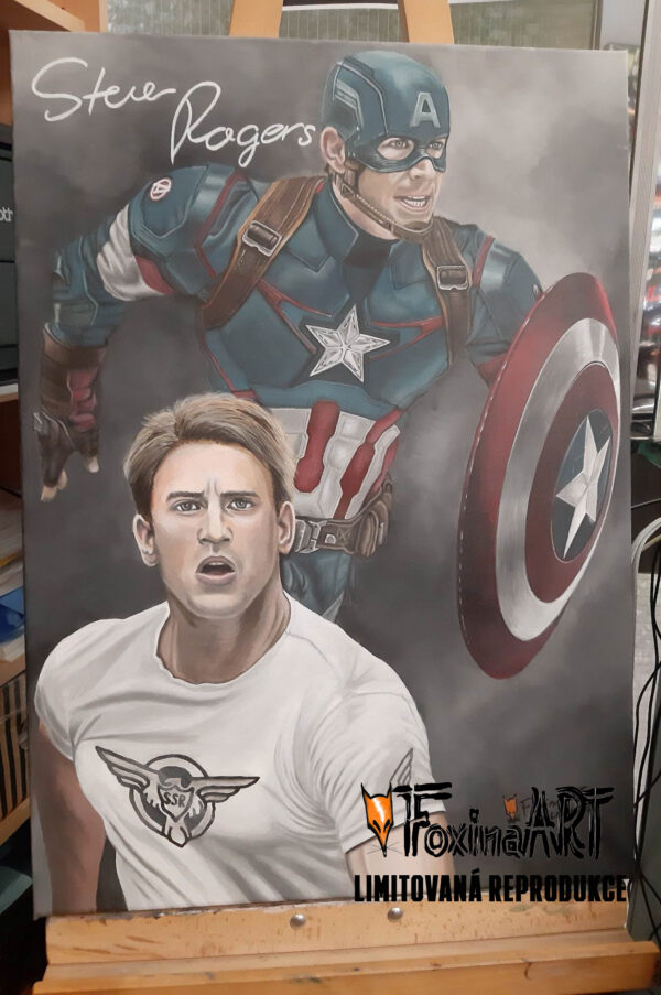 FoxinaART - Steve Rogers Limitovaná Reprodukce