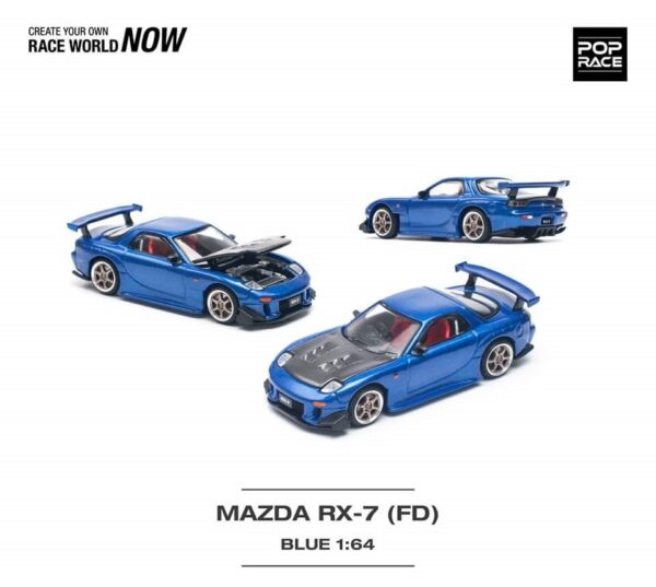 Mazda rx-7 (fd3s) re-amemiya widebody, metallic blue