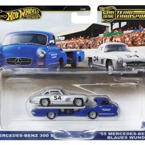 FLF56-957C-1-2.jpg Hot Wheels - Team Transport - Mercedes Benz 300SL & 1955 Mercedes Benz Blaues Wunder Truck