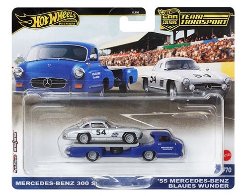 Hot Wheels - Team Transport - Mercedes Benz 300SL & 1955 Mercedes Benz Blaues Wunder Truck
