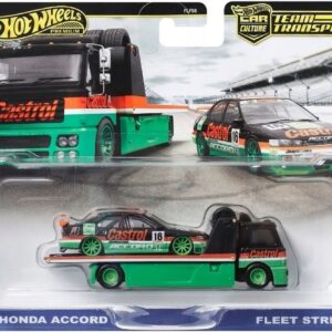 Hot Wheels Premium Team Transport 1996 Honda Accord *Castrol* & Fleet Street truck