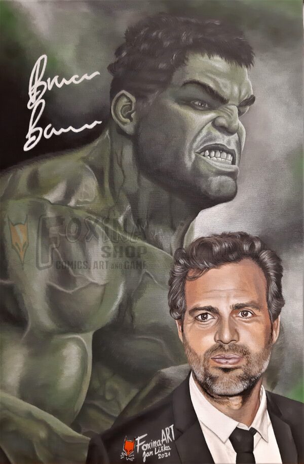 FoxinaART - Bruce Banner - Hulk reprodukce