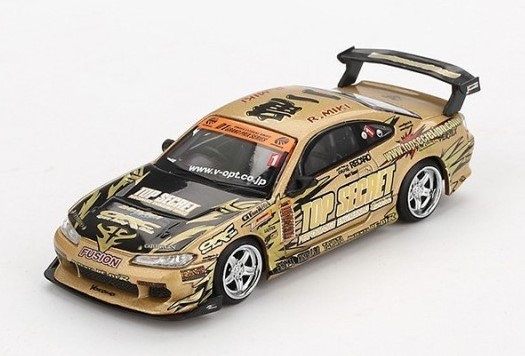 MINI GT 1999 Nissan Silvia S15 Top Secret D1GP, brown-gold
