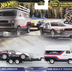 Hot Wheels Team Transport Dmc Delorean & HW Rally Hauler