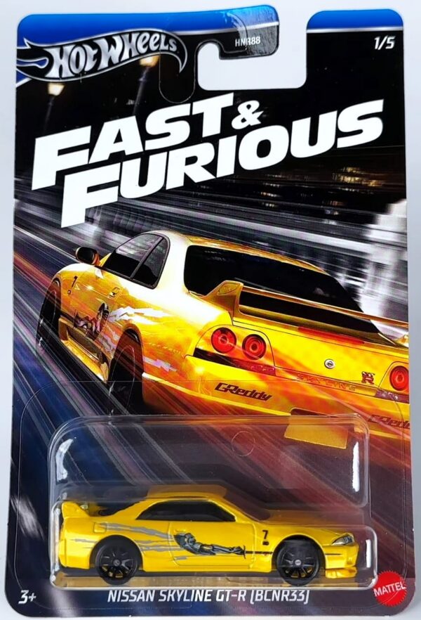Hot Wheels - 1:64 - Nissan Skyline GT-R (BCNR33) - Fast & Furious Series (Street Racing)