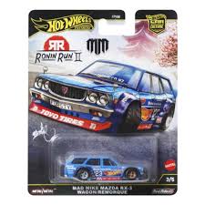 Hot Wheels Premium Car Culture Ronin Run II Mad Mike Mazda RX-3 Wagon/Remorque