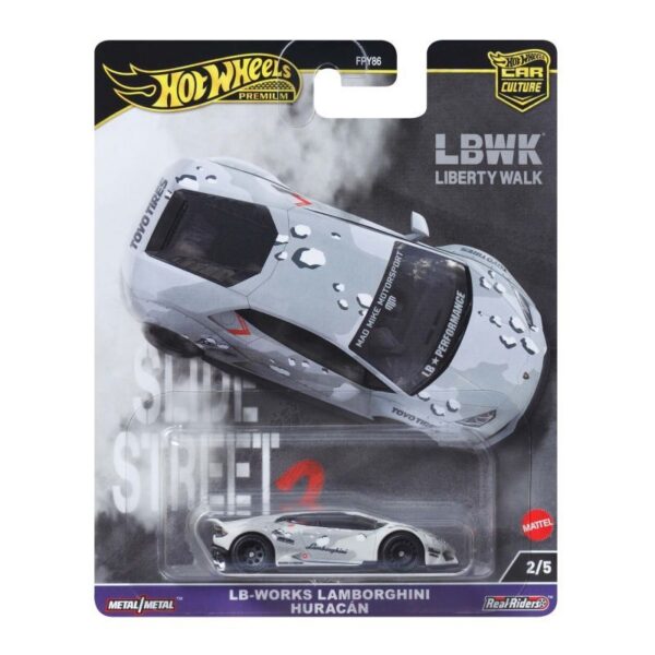 Hot Wheels Premium Car Culture Slide Street - LB-Works Lamborghini Huracan, grey