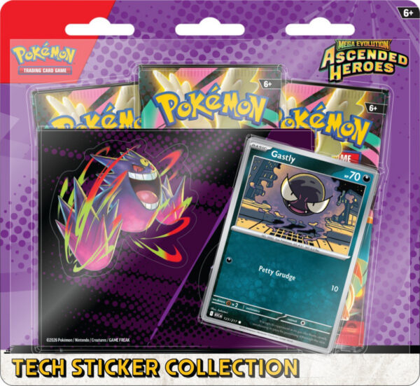 Pokémon Ascended Heroes Tech Sticker Collection - Gastly