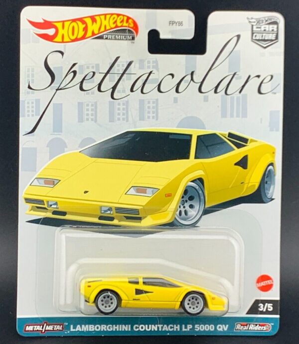 Hot Wheels Premium Spettacolare (Italian Cars), Car Culture - Lamborghini Countach LP 5000 QV, yellow