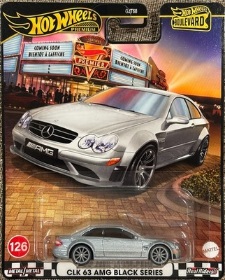 Hot Wheels Premium 2025 Boulevard - 2008 Mercedes Benz CLK 63 AMG black Series, silver