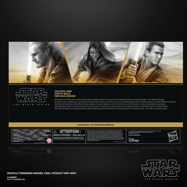 Star Wars Episode I Black Series Action Figure 3-Pack Qui-Gon Jinn, Darth Maul, Obi-Wan Kenobi