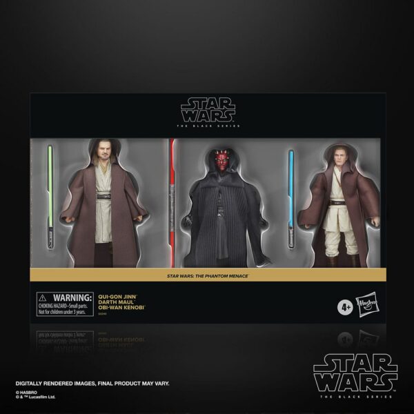 Star Wars Episode I Black Series Action Figure 3-Pack Qui-Gon Jinn, Darth Maul, Obi-Wan Kenobi