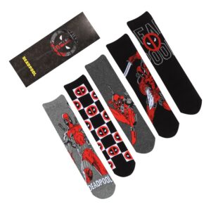 Marvel ponožky 5-Pack Deadpool S-M