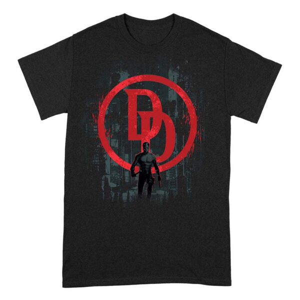 x_pcmts002drv.jpg Marvel Daredevil T-Shirt Daredevil Double D Shadow